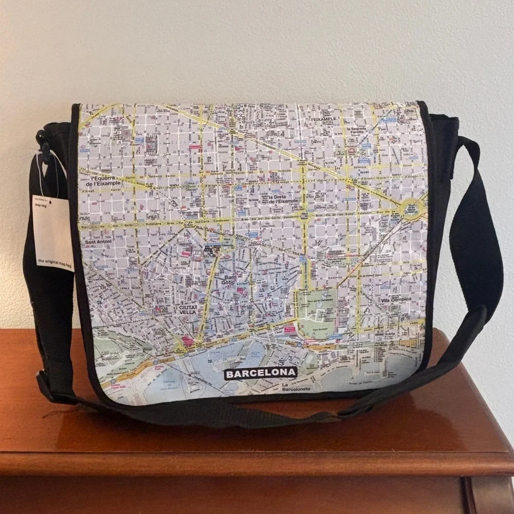 NWT Barcelona Map Bag